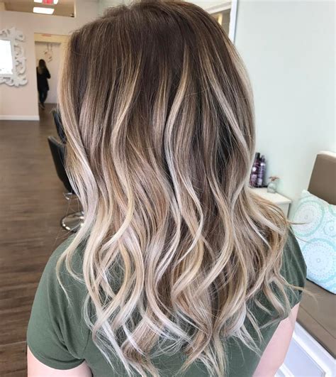 blond balayage brown hair|platinum balayage on brown hair.